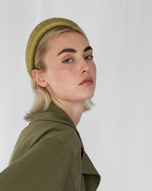 Melanie Croissant Headband Oregano Green