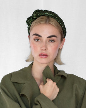 Emmie Flicker Knot Headband Emerald
