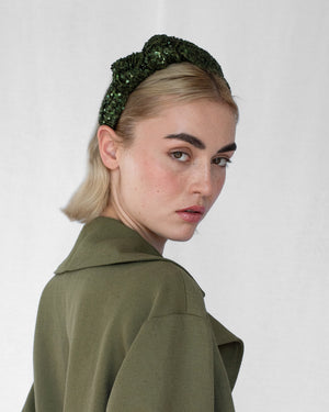 Emmie Flicker Knot Headband Emerald
