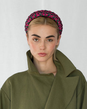 Merriwether Croissant Headband Geo Pink Mangueira