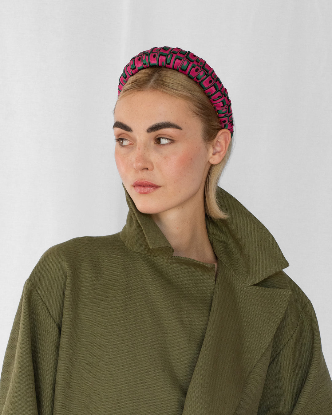 Merriwether Croissant Headband Geo Pink Mangueira