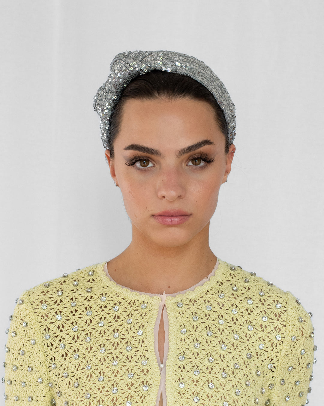 Emmie Flicker Knot Headband Silver Soft