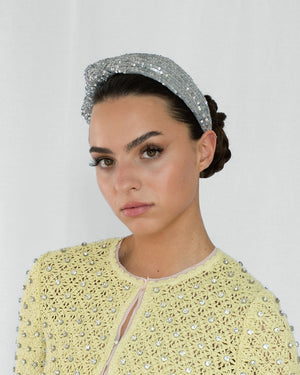 Emmie Flicker Knot Headband Silver Soft