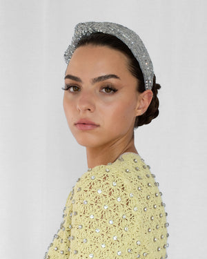 Emmie Flicker Knot Headband Silver Soft