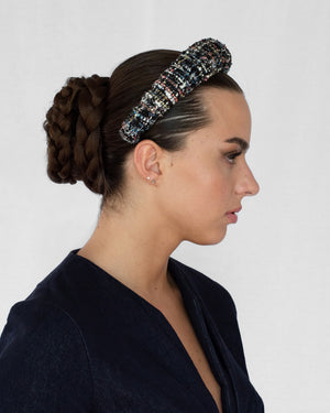 Ellen Croissant Headband Bouclè Black Blue Red