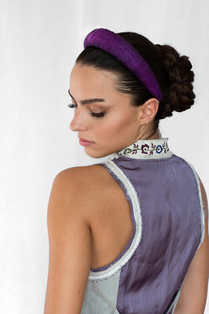 Melanie Croissant Headband Midnight Purple