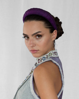 Melanie Croissant Headband Midnight Purple