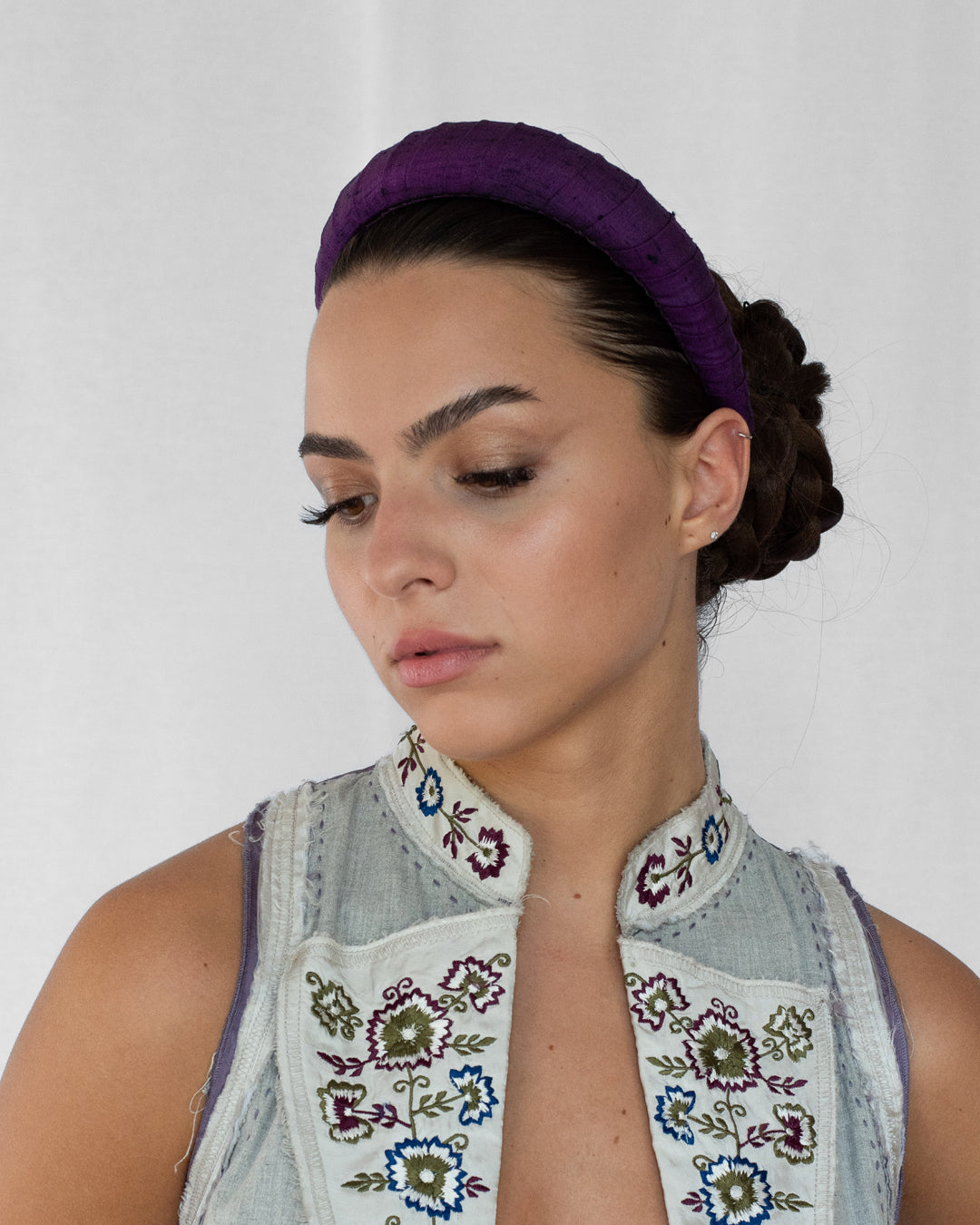 Melanie Croissant Headband Midnight Purple