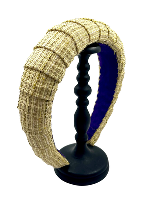 Prissy Croissant Headband Glitz Yellow