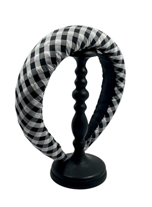 Merriwether Padded Headband Checkered Black & White