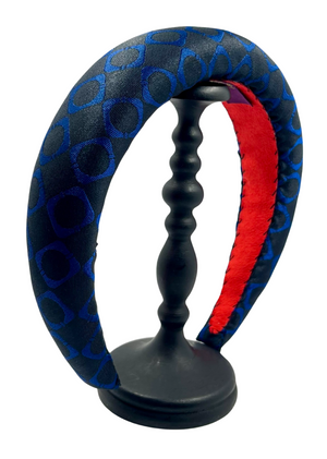 Merriwether Padded Headband Geo Black & Peacock Blue