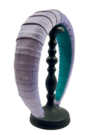 Melanie Croissant Headband Dupion Serenity Lavender