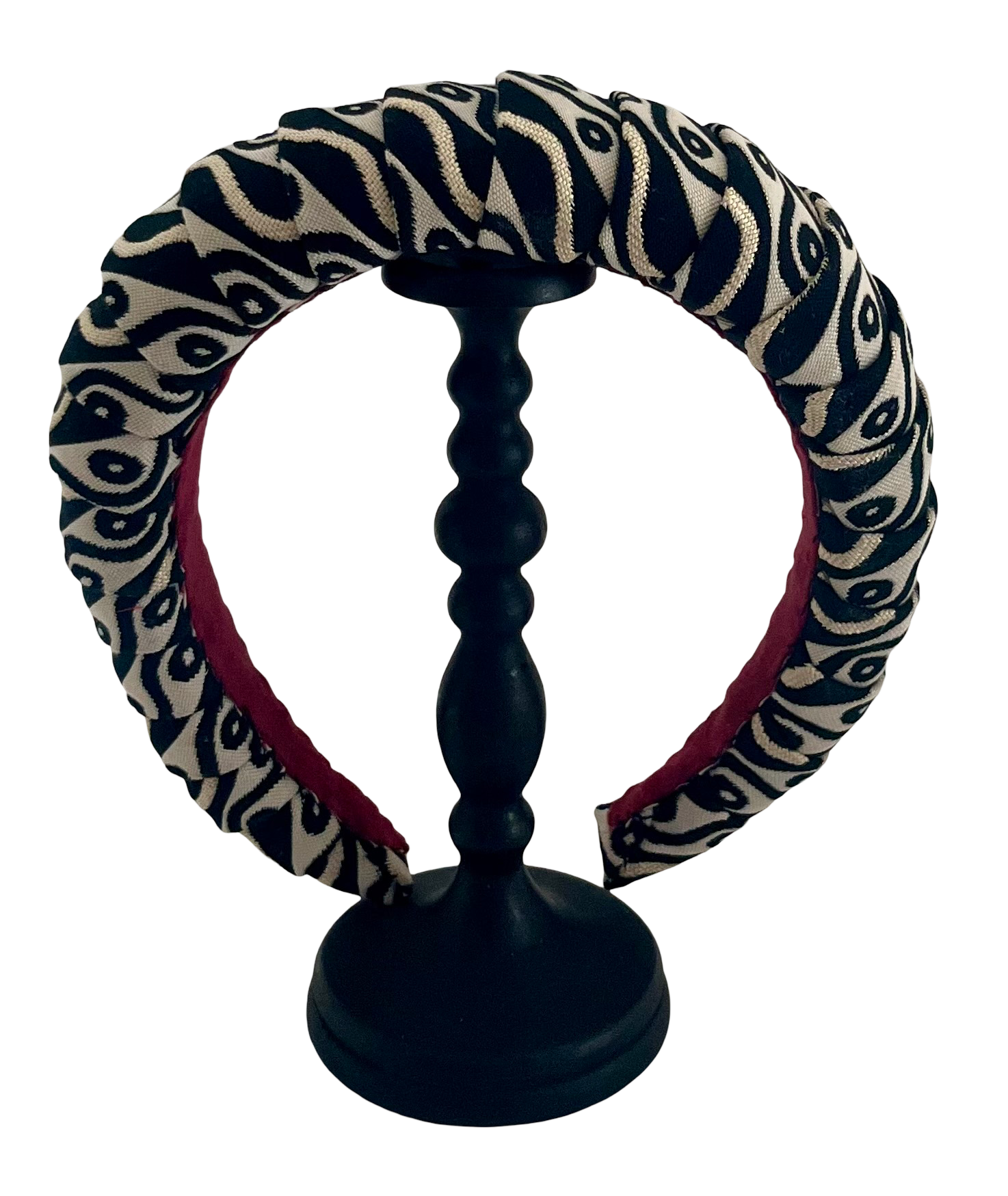 Luxury Design heabdband black and white damask chic