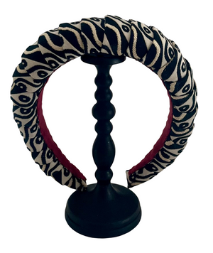 Luxury Design heabdband black and white damask chic