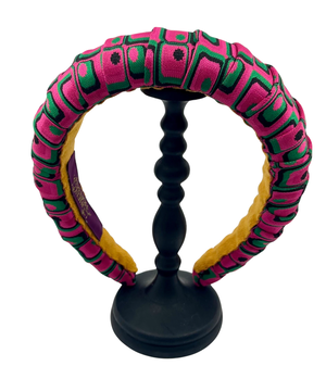 Merriwether Croissant Headband Geo Pink Mangueira