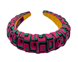 Merriwether Croissant Headband Geo Pink Mangueira